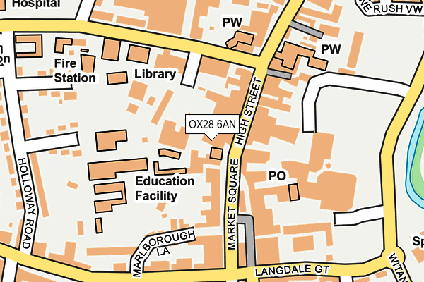 OX28 6AN map - OS OpenMap – Local (Ordnance Survey)