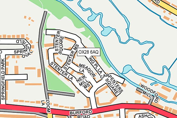 OX28 6AQ map - OS OpenMap – Local (Ordnance Survey)