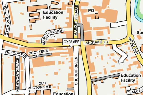 OX28 6BF map - OS OpenMap – Local (Ordnance Survey)