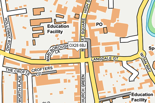 OX28 6BJ map - OS OpenMap – Local (Ordnance Survey)
