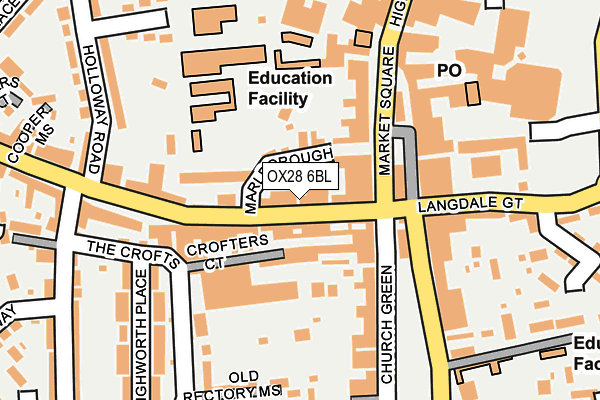 OX28 6BL map - OS OpenMap – Local (Ordnance Survey)