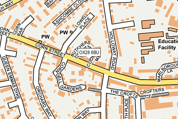Map of WITNEY PIZZA LIMITED at local scale