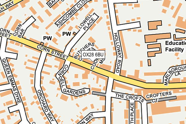 OX28 6BU map - OS OpenMap – Local (Ordnance Survey)