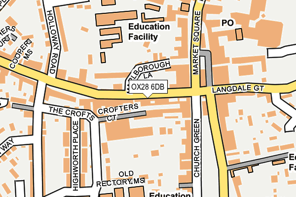 OX28 6DB map - OS OpenMap – Local (Ordnance Survey)
