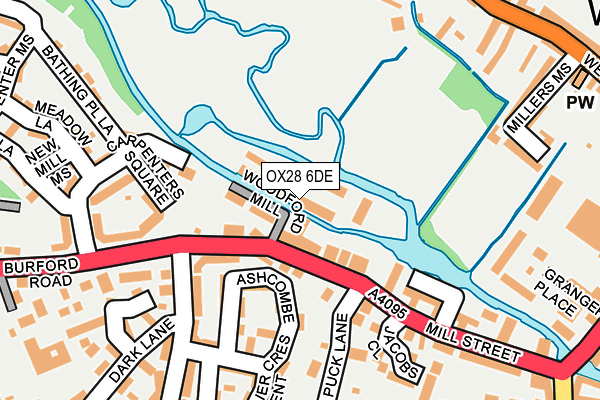 OX28 6DE map - OS OpenMap – Local (Ordnance Survey)