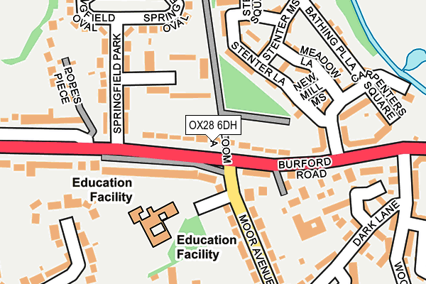 OX28 6DH map - OS OpenMap – Local (Ordnance Survey)