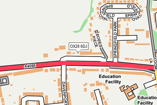 OX28 6DJ map - OS OpenMap – Local (Ordnance Survey)