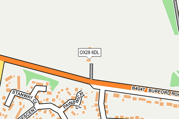 OX28 6DL map - OS OpenMap – Local (Ordnance Survey)