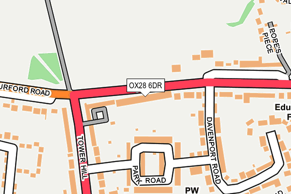 OX28 6DR map - OS OpenMap – Local (Ordnance Survey)