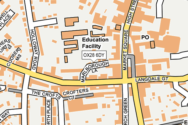 OX28 6DY map - OS OpenMap – Local (Ordnance Survey)