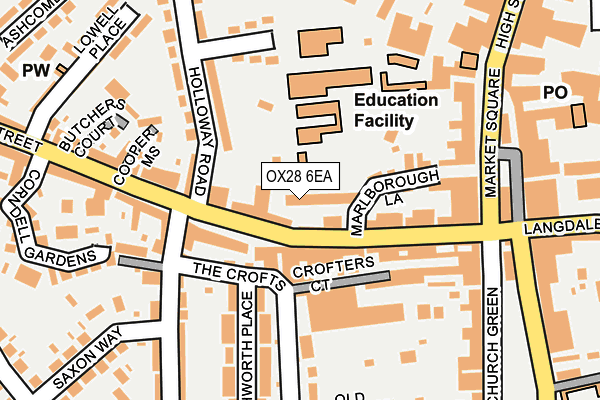 OX28 6EA map - OS OpenMap – Local (Ordnance Survey)