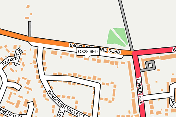 OX28 6ED map - OS OpenMap – Local (Ordnance Survey)