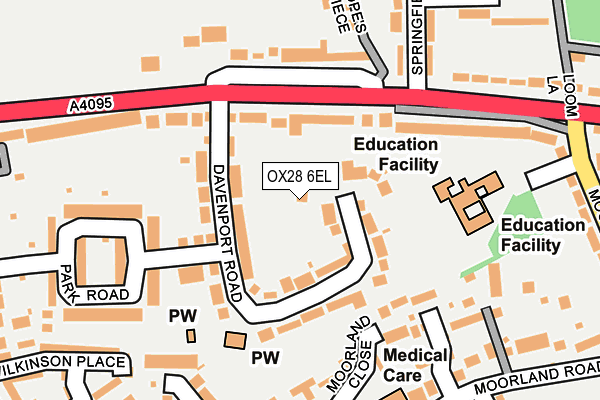 OX28 6EL map - OS OpenMap – Local (Ordnance Survey)