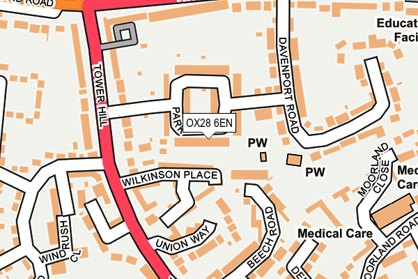 OX28 6EN map - OS OpenMap – Local (Ordnance Survey)