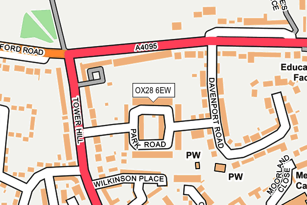OX28 6EW map - OS OpenMap – Local (Ordnance Survey)