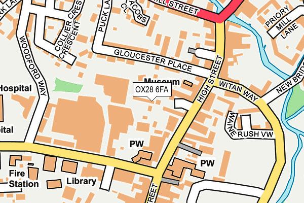 OX28 6FA map - OS OpenMap – Local (Ordnance Survey)