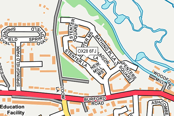 OX28 6FJ map - OS OpenMap – Local (Ordnance Survey)