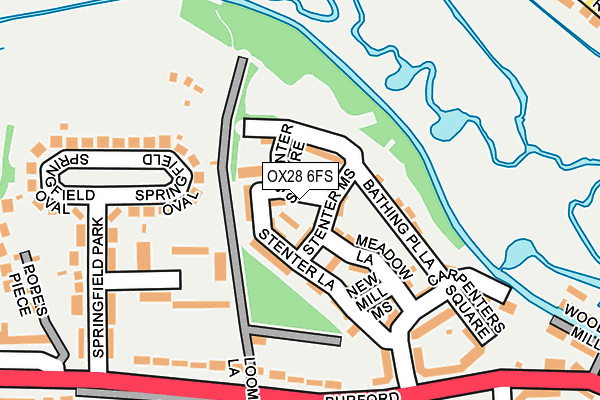 OX28 6FS map - OS OpenMap – Local (Ordnance Survey)