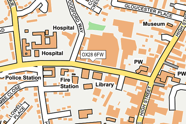 OX28 6FW map - OS OpenMap – Local (Ordnance Survey)