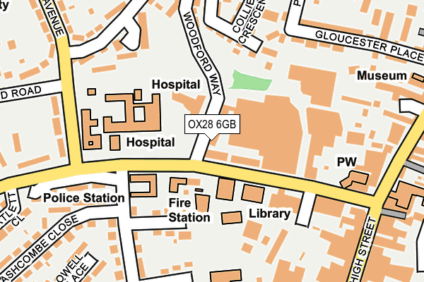 OX28 6GB map - OS OpenMap – Local (Ordnance Survey)