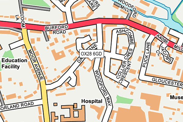 OX28 6GD map - OS OpenMap – Local (Ordnance Survey)