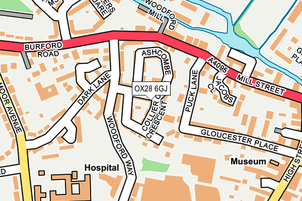 OX28 6GJ map - OS OpenMap – Local (Ordnance Survey)