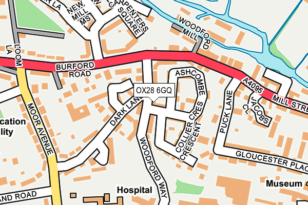 OX28 6GQ map - OS OpenMap – Local (Ordnance Survey)