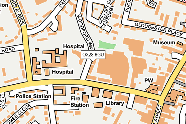 OX28 6GU map - OS OpenMap – Local (Ordnance Survey)