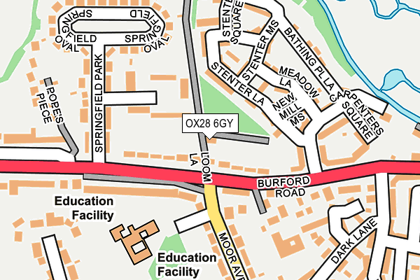 OX28 6GY map - OS OpenMap – Local (Ordnance Survey)