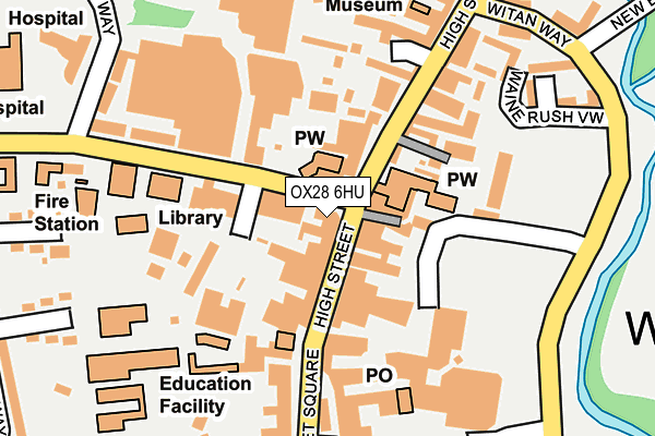 OX28 6HU map - OS OpenMap – Local (Ordnance Survey)