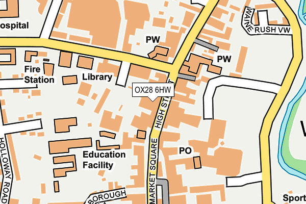 OX28 6HW map - OS OpenMap – Local (Ordnance Survey)