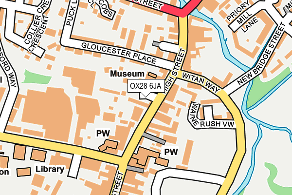 OX28 6JA map - OS OpenMap – Local (Ordnance Survey)