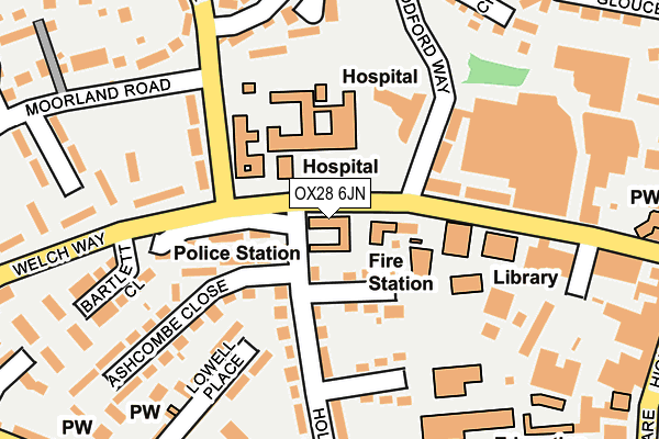 OX28 6JN map - OS OpenMap – Local (Ordnance Survey)