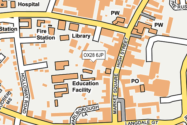 OX28 6JP map - OS OpenMap – Local (Ordnance Survey)