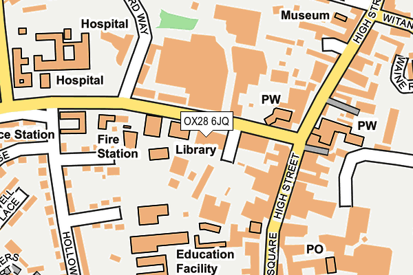 OX28 6JQ map - OS OpenMap – Local (Ordnance Survey)