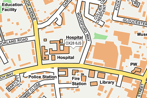 OX28 6JS map - OS OpenMap – Local (Ordnance Survey)