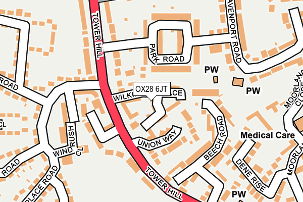 OX28 6JT map - OS OpenMap – Local (Ordnance Survey)