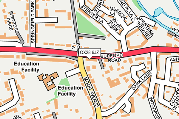 OX28 6JZ map - OS OpenMap – Local (Ordnance Survey)