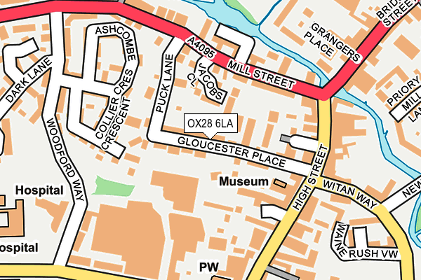 OX28 6LA map - OS OpenMap – Local (Ordnance Survey)