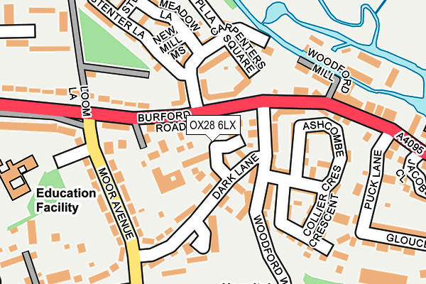 OX28 6LX map - OS OpenMap – Local (Ordnance Survey)