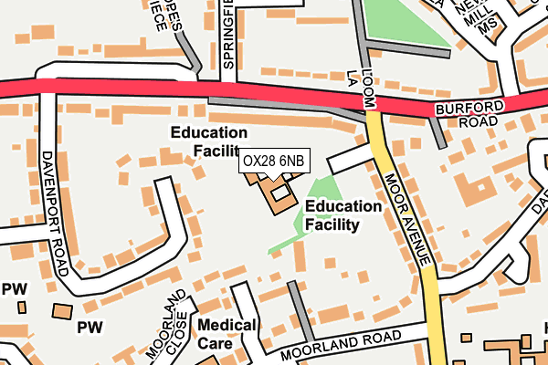OX28 6NB map - OS OpenMap – Local (Ordnance Survey)