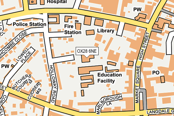 OX28 6NE map - OS OpenMap – Local (Ordnance Survey)