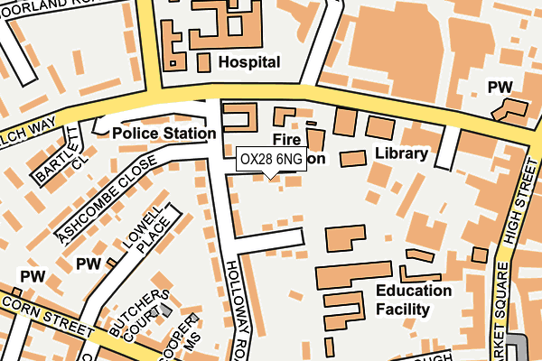 OX28 6NG map - OS OpenMap – Local (Ordnance Survey)