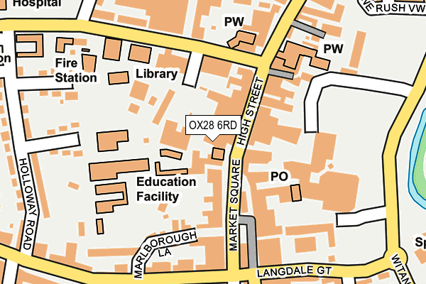 OX28 6RD map - OS OpenMap – Local (Ordnance Survey)