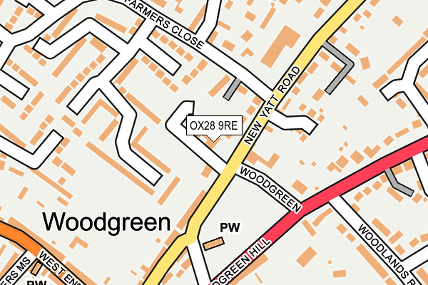 OX28 9RE map - OS OpenMap – Local (Ordnance Survey)