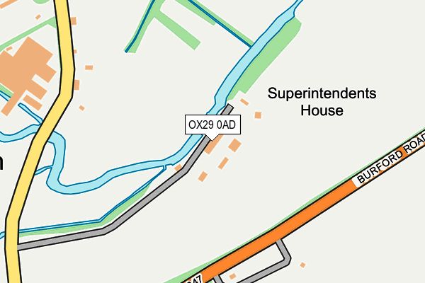 OX29 0AD map - OS OpenMap – Local (Ordnance Survey)