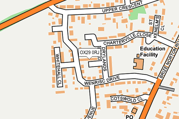 OX29 0RJ map - OS OpenMap – Local (Ordnance Survey)