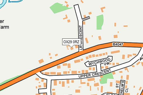 OX29 0RZ map - OS OpenMap – Local (Ordnance Survey)