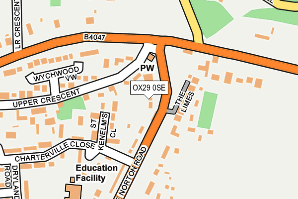 OX29 0SE map - OS OpenMap – Local (Ordnance Survey)