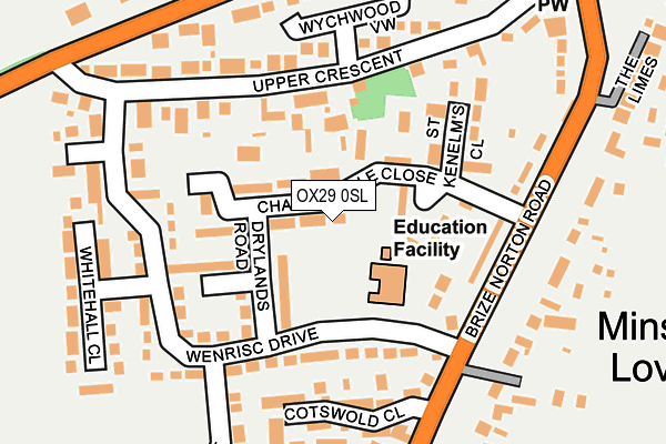OX29 0SL map - OS OpenMap – Local (Ordnance Survey)